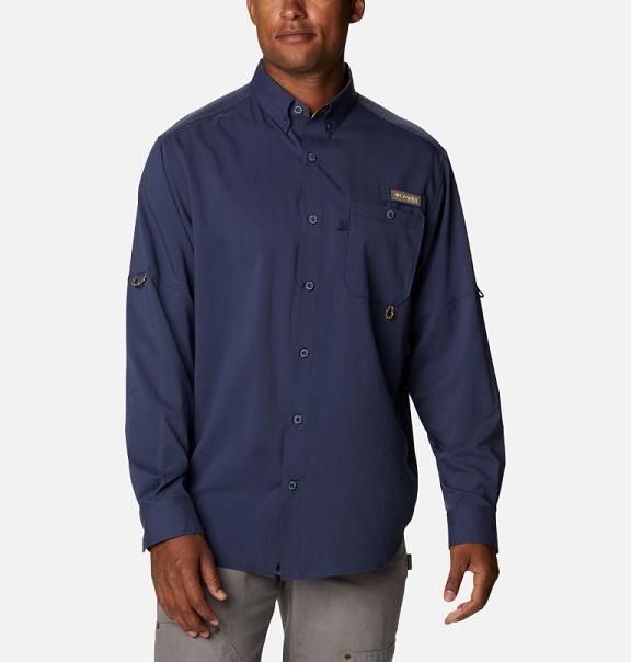 Columbia PHG Bucktail Shirts Men Blue USA (US749743)